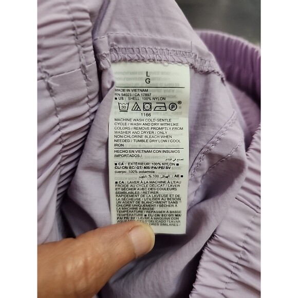 Old Navy Ankle-Zip Cargo Joggers Womens L Lavender Quick Dry Nylon NEW - Picture 6 of 9